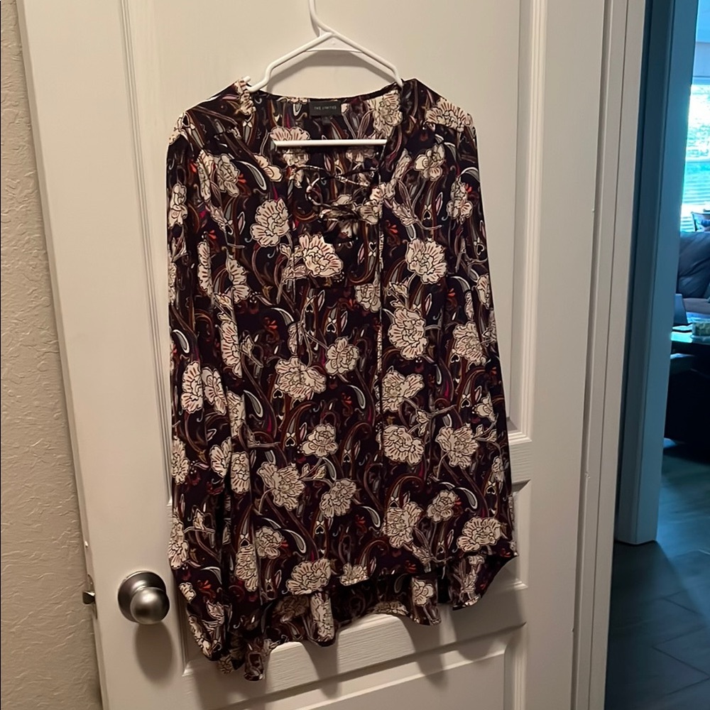 The Limited Blue Boxy Blouse with Relaxed Fit